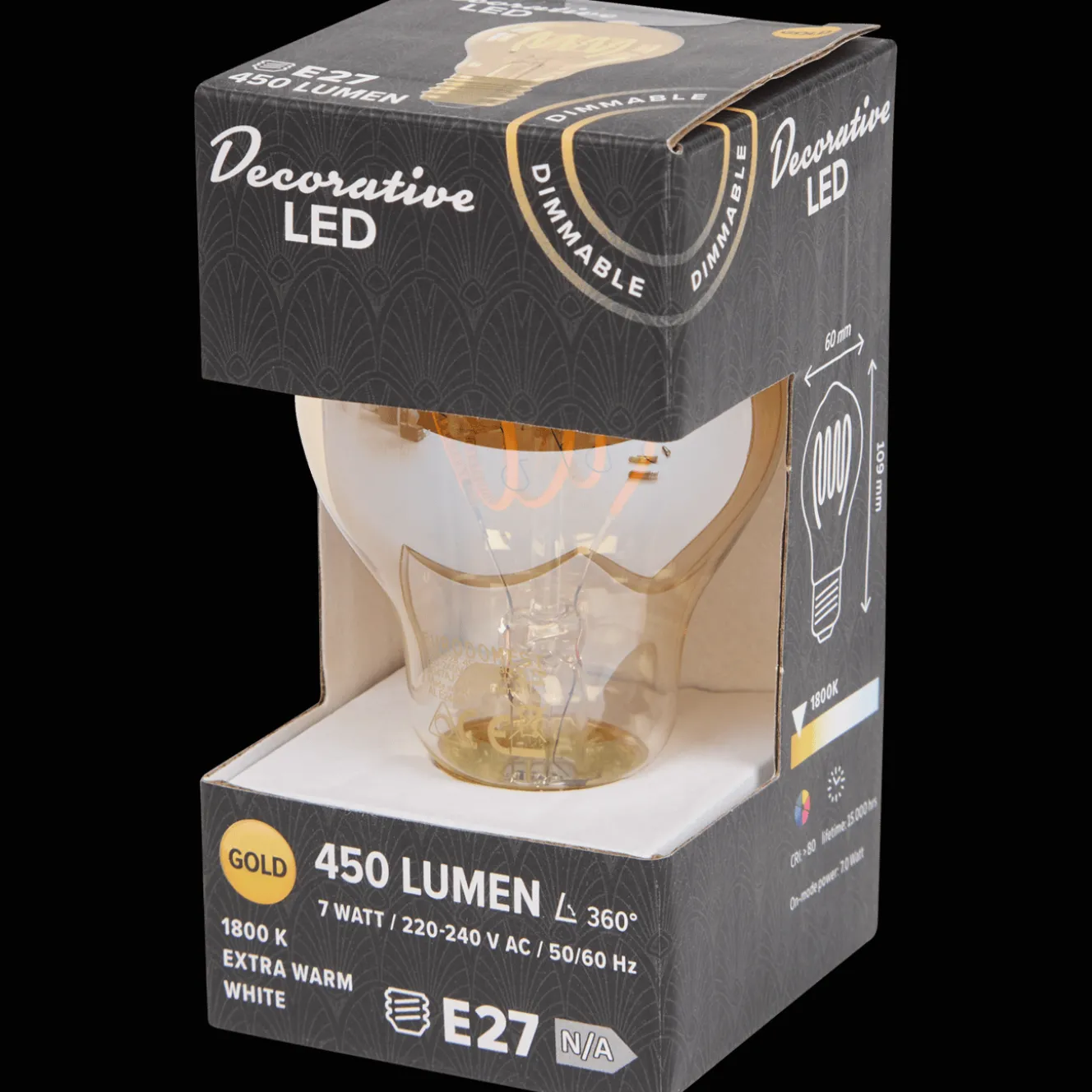 Éclairage*Action Ampoule LED à filament Eurodomest