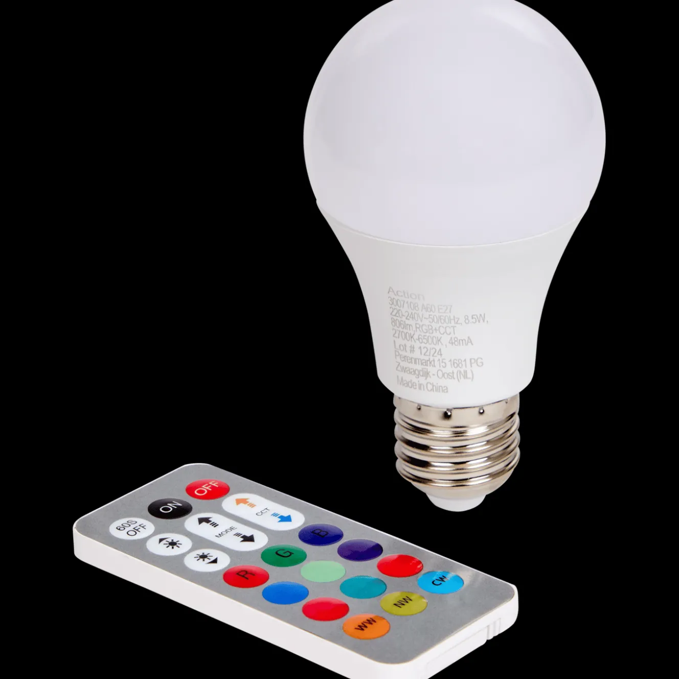 Éclairage*Action Ampoule LED multicolore