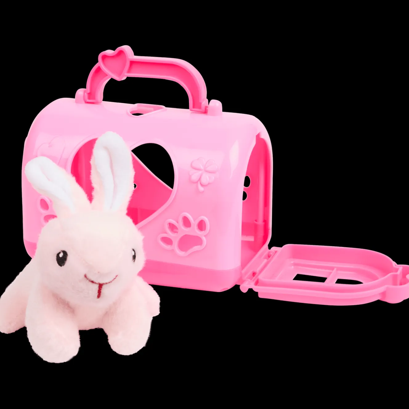 Peluches Et Poupées*Action Animal avec caisse de transport