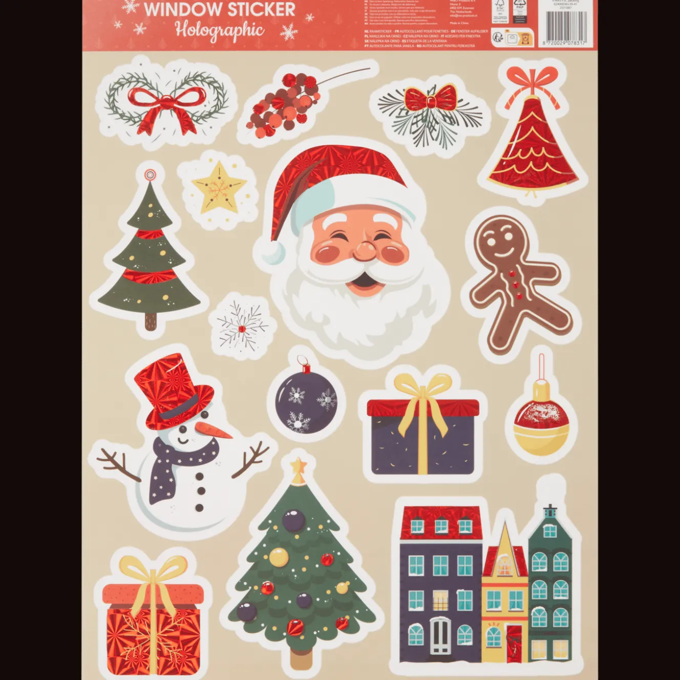 Décoration Saisonnière*Action Autocollant de Noël pour fenêtre