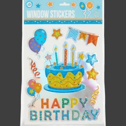 Bricolage*Action Autocollants d'anniversaire pour fenêtre Party Universe