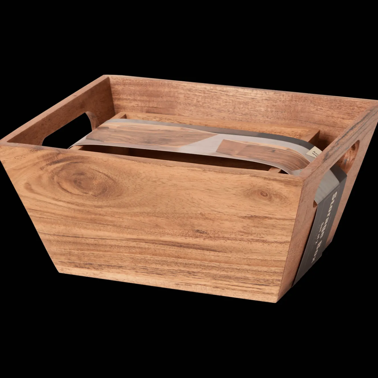 Accessoires Pour La Maison*Action Boîtes de rangement en bois d’acacia
