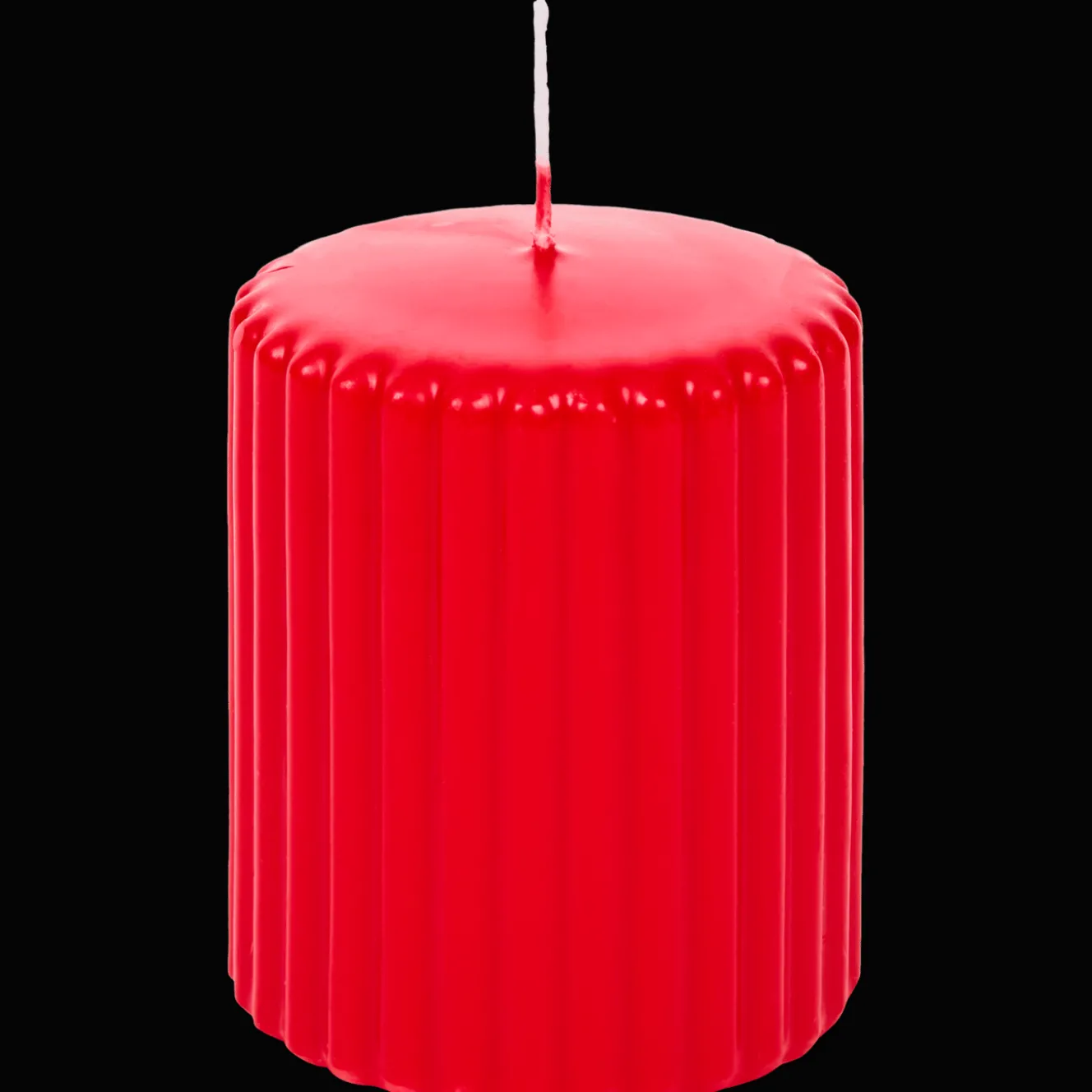 Bougies*Action Bougie cylindrique côtelée