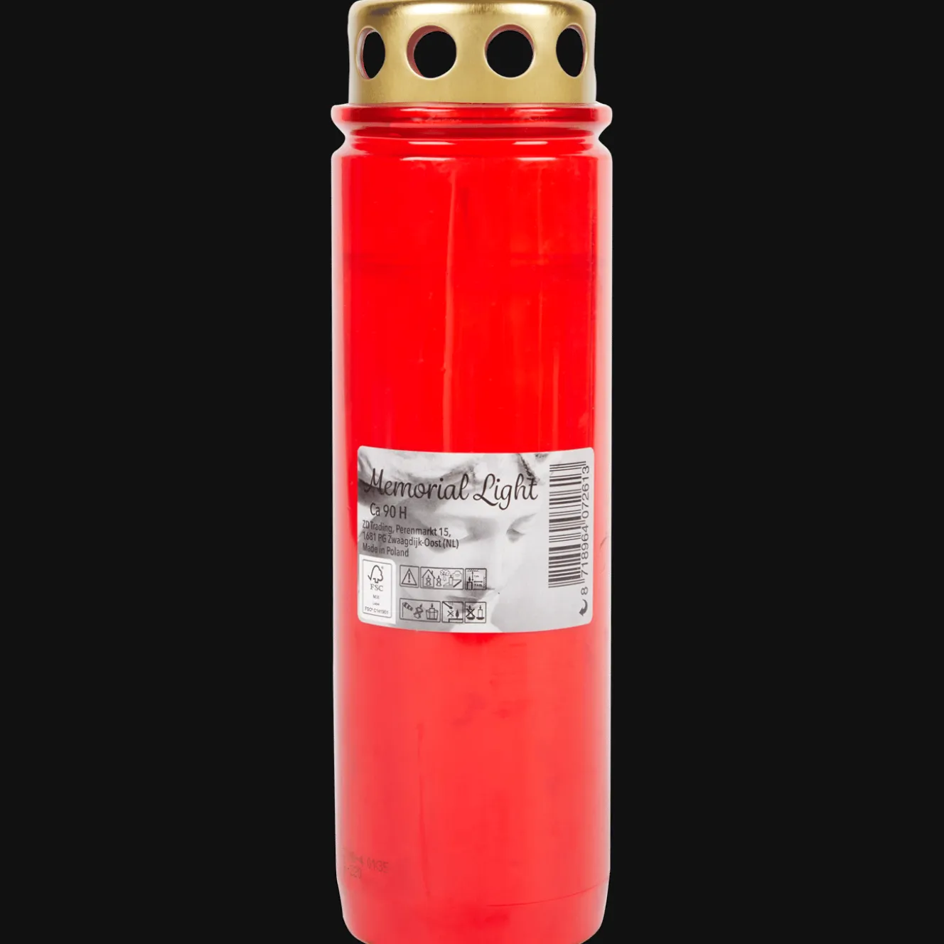 Bougies*Action Bougie funéraire rouge