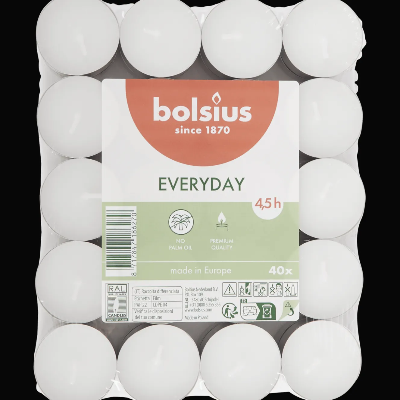 Bougies*Bolsius Bougies chauffe-plats blanches