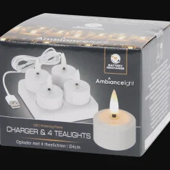 Bougies*Action Bougies chauffe-plats électriques Blanc