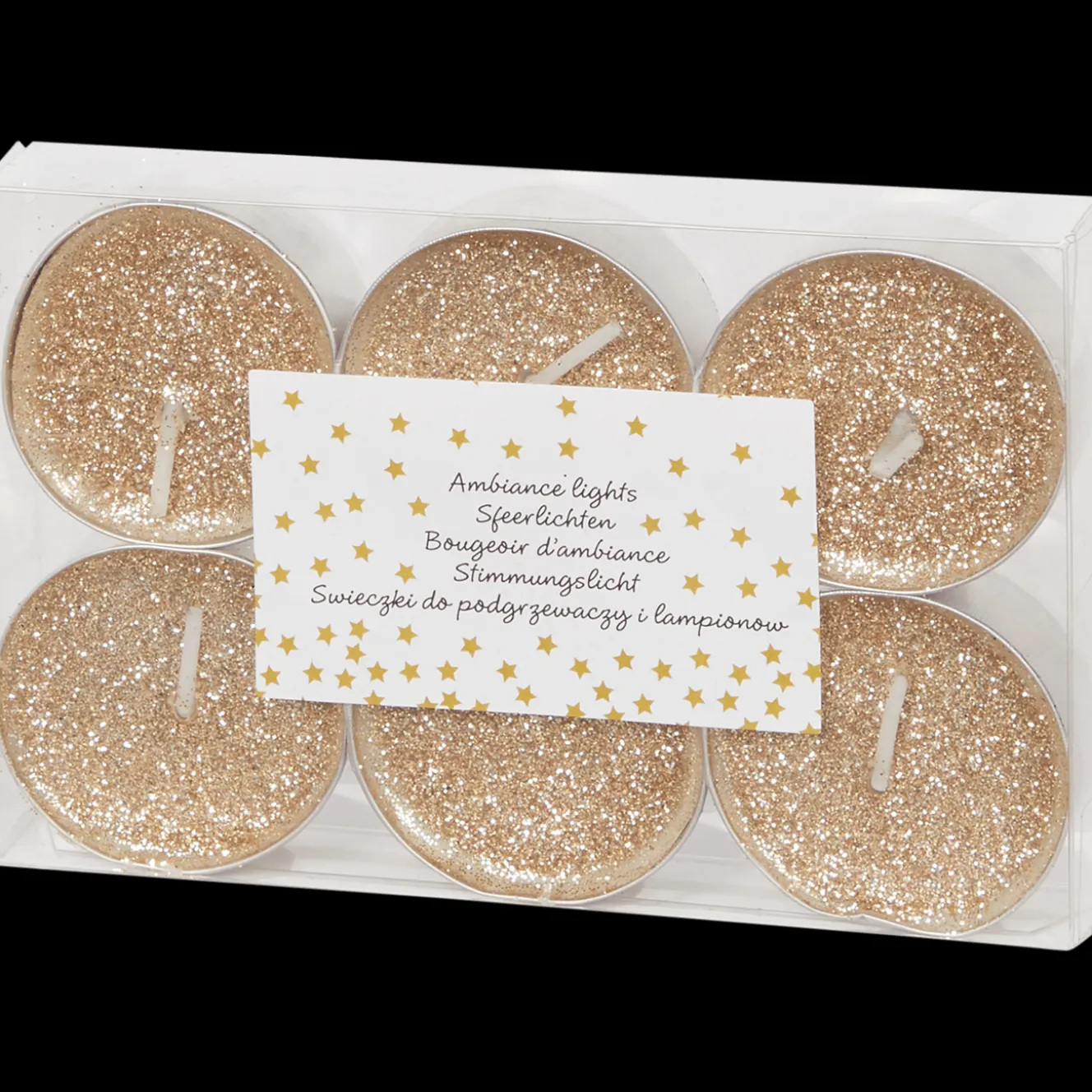 Bougies*Action Bougies chauffe-plats pailletées