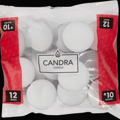 Bougies*Candra Bougies chauffe-plats XL Blanc