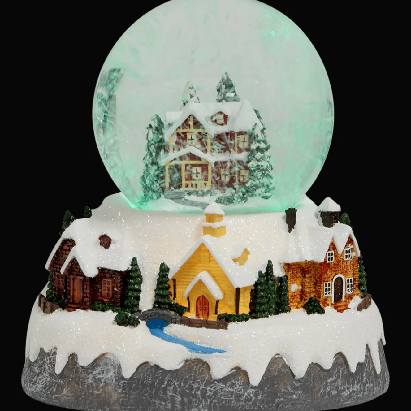 Décoration Saisonnière*Magic Village Boule à neige