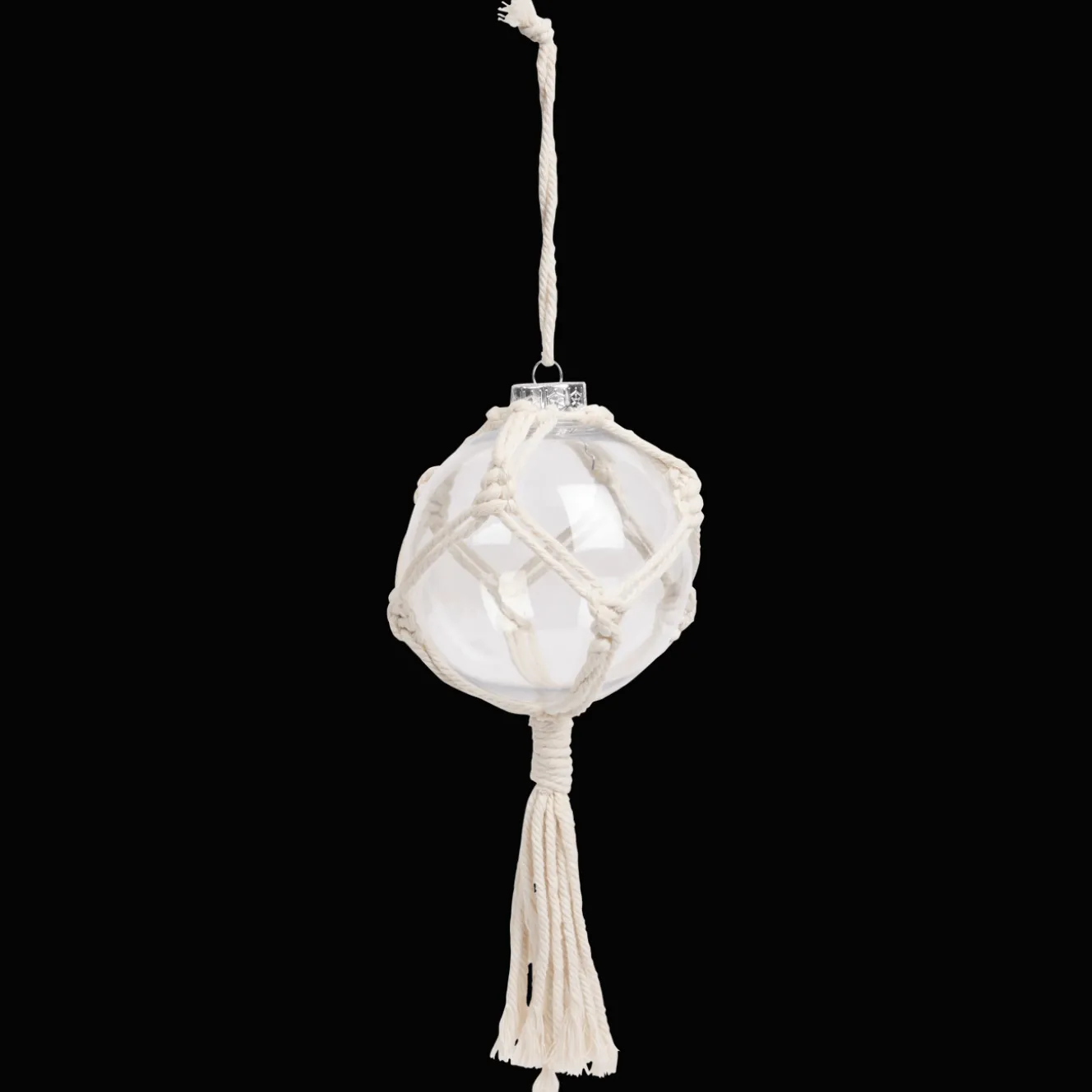 Décoration Saisonnière*Action Boule de Noël avec macramé Home Accents