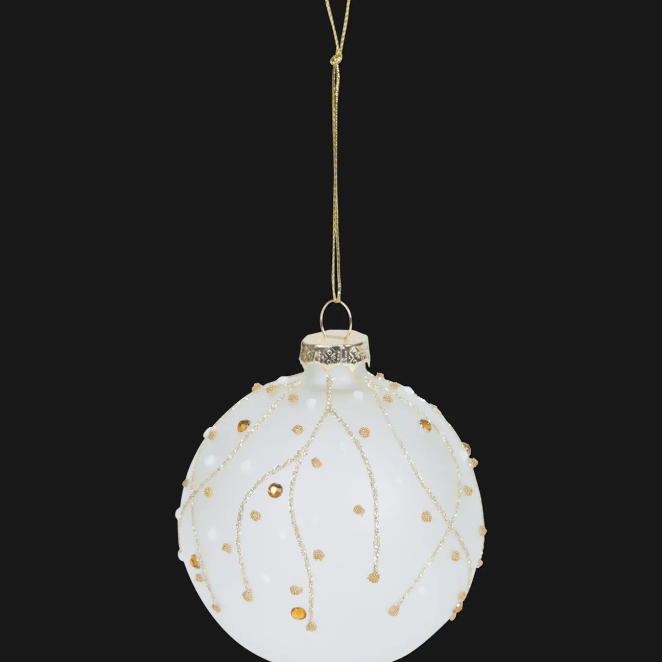 Décoration Saisonnière*Action Boule de Noël en verre Suzan