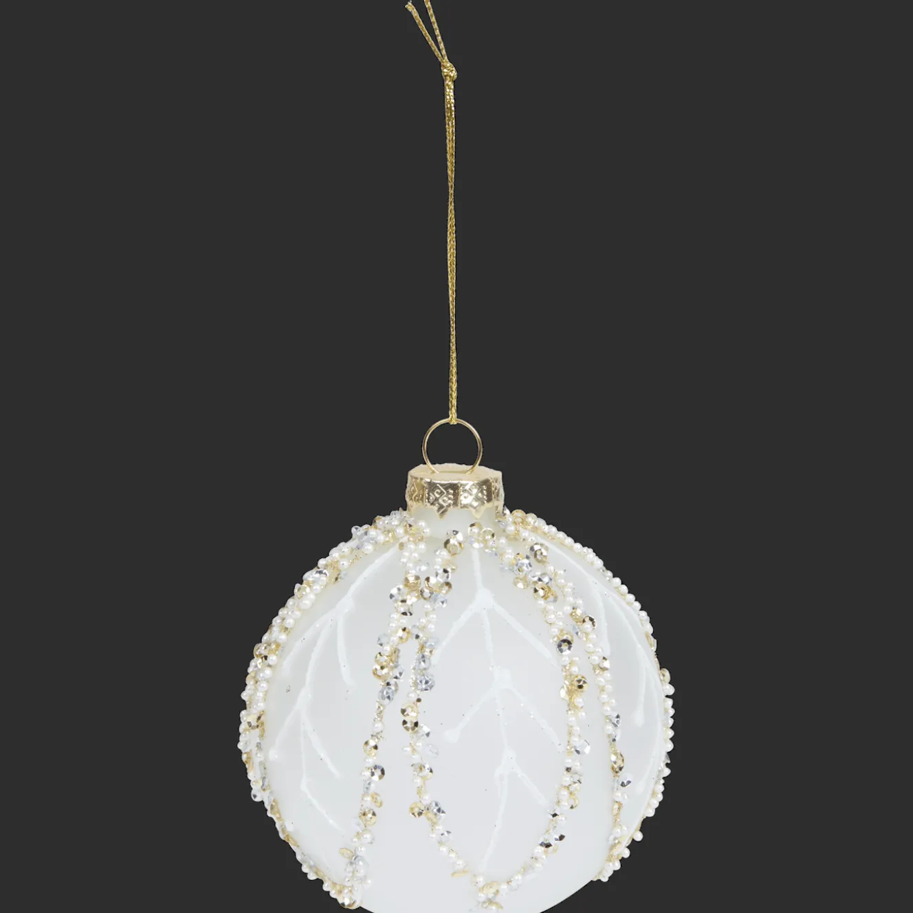 Décoration Saisonnière*Action Boule de Noël en verre Suzan