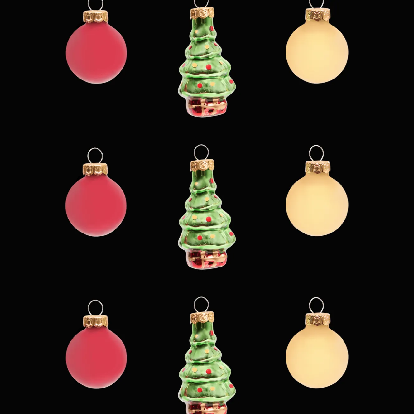 Décoration Saisonnière*Action Boules de Noël miniatures en verre