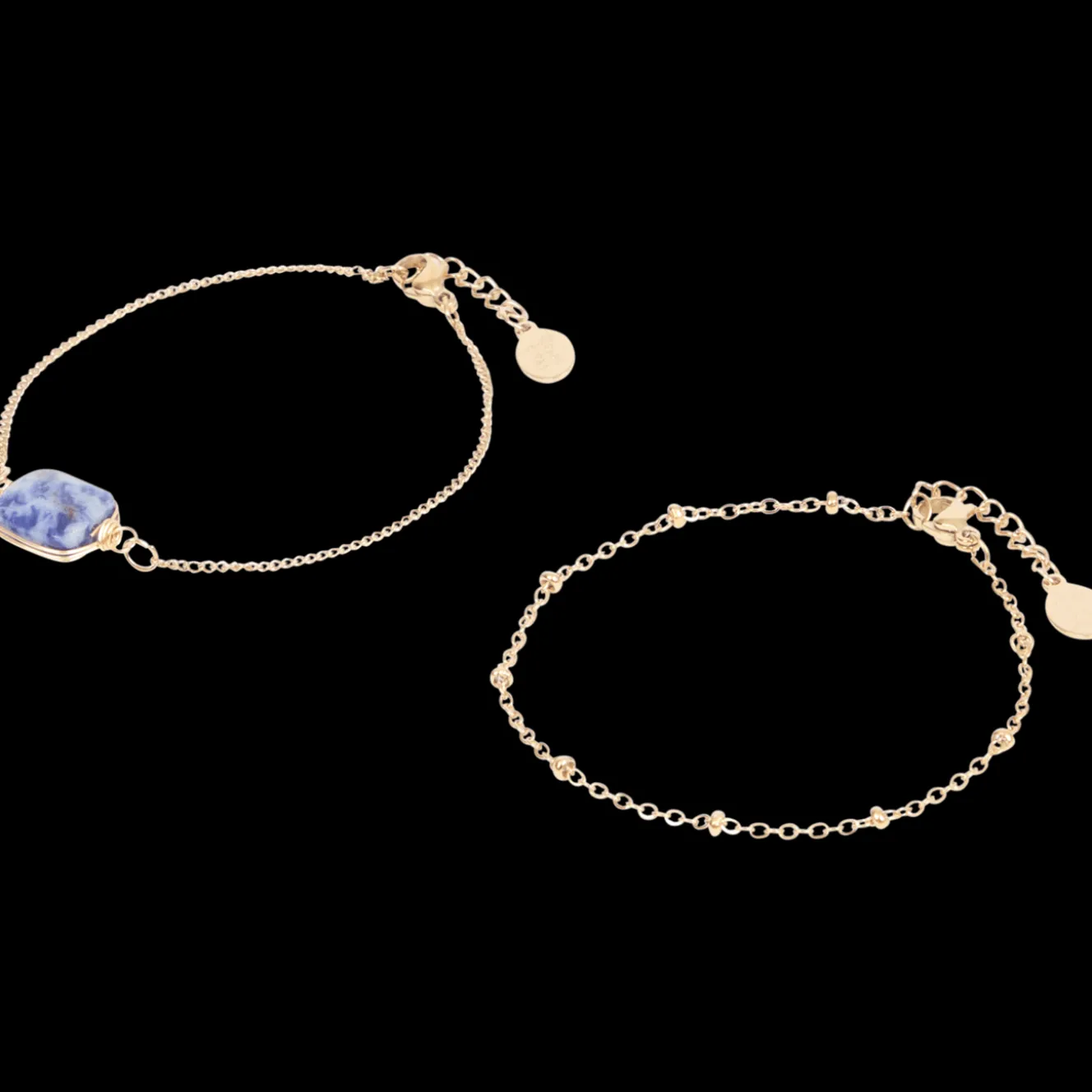 Montres Et Bijoux*Action Bracelets plaqués or avec pierre précieuse