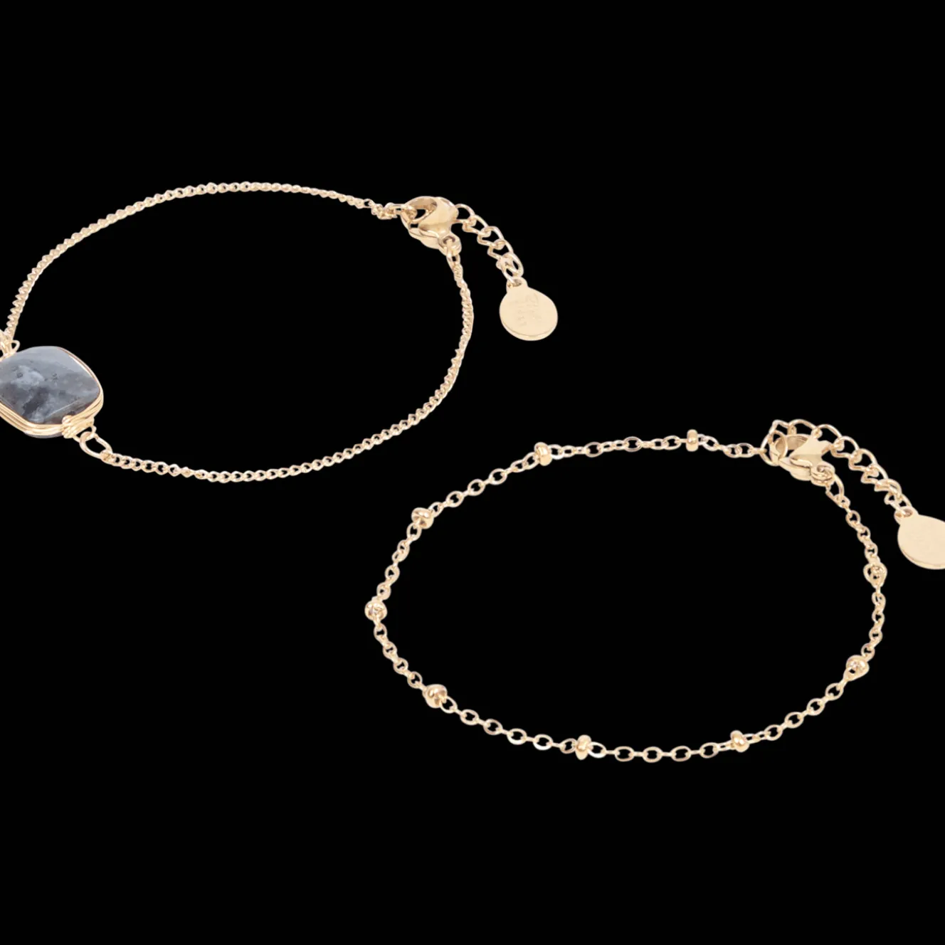 Montres Et Bijoux*Action Bracelets plaqués or avec pierre précieuse