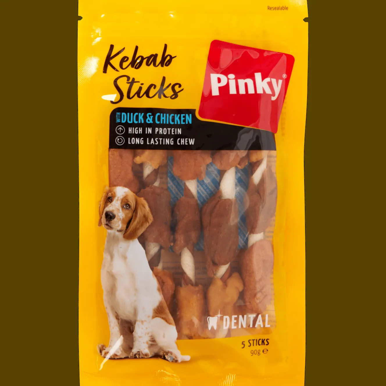 Chien|Alimentation*Action Bâtonnets à mâcher kebab pour chien Pinky