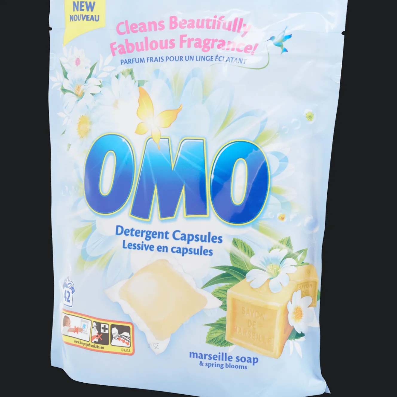 Produits De Lessive Et Vaisselle*Omo Capsules de lessive Savon de Marseille et fleurs de printemps