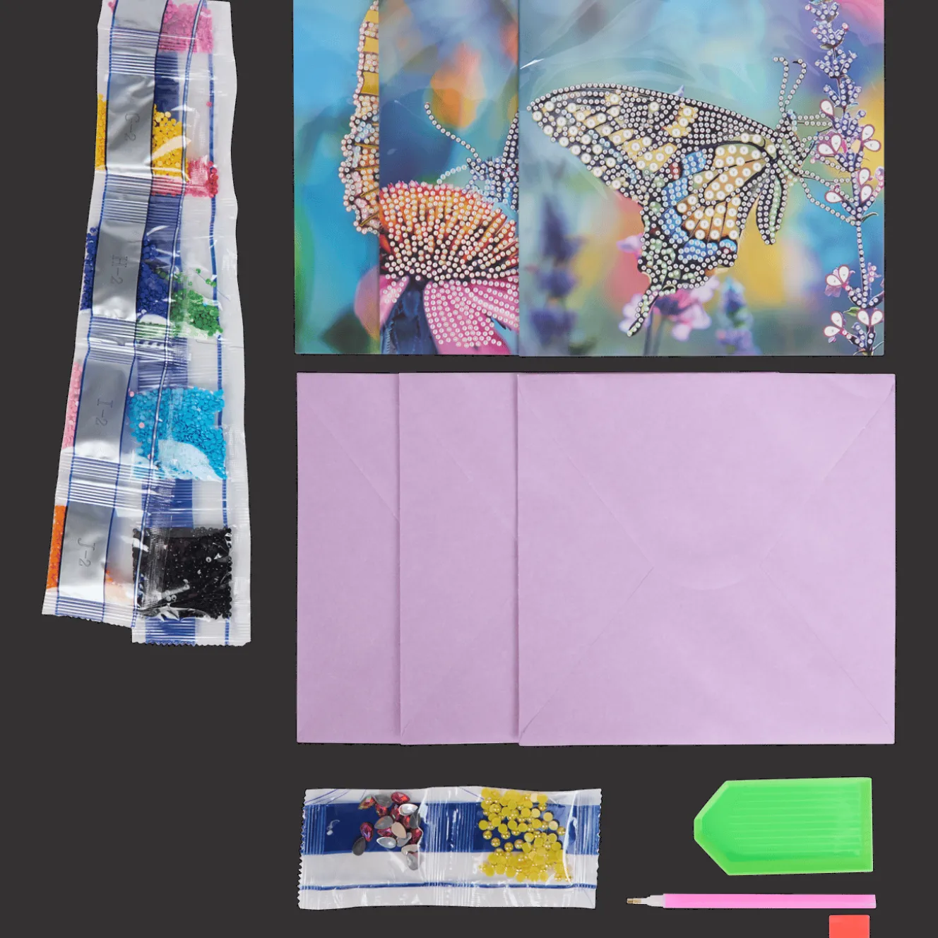 Bricolage*Action Cartes de vœux peinture diamant Avec