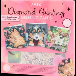 Bricolage*Action Cartes de vœux peinture diamant Avec