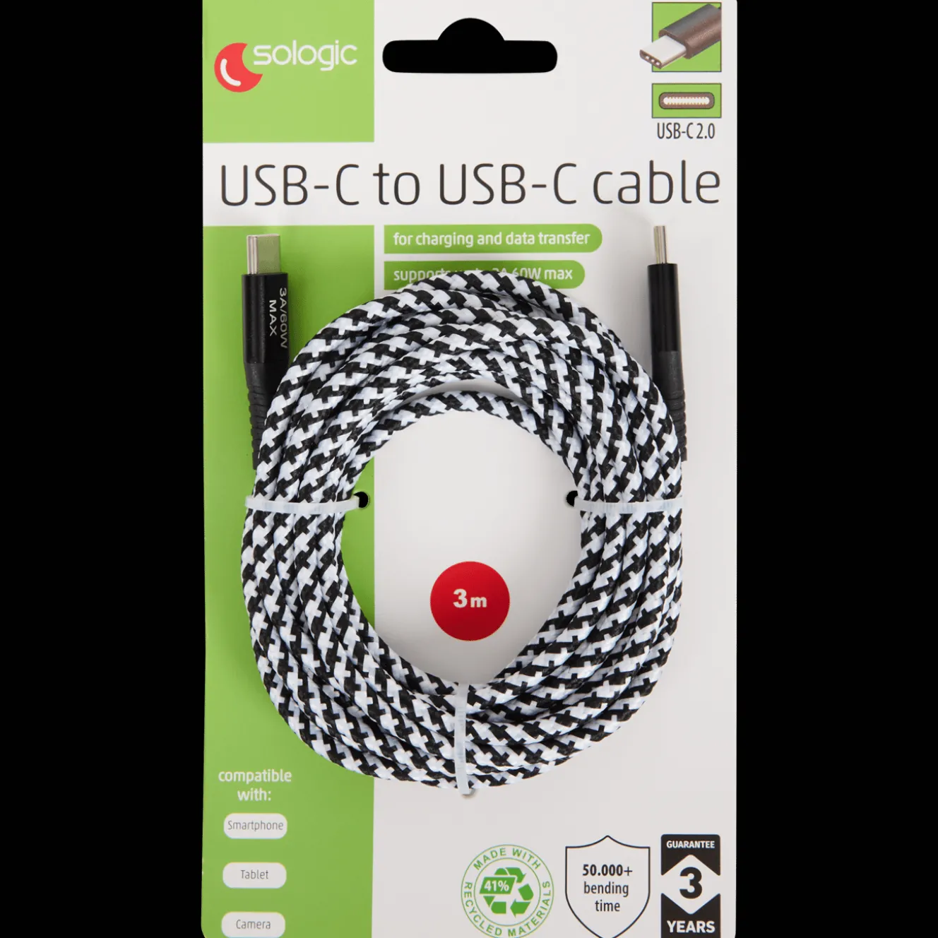 Câbles Et Répartiteur*Action Câble de charge et de données Sologic USB-C à USB-C