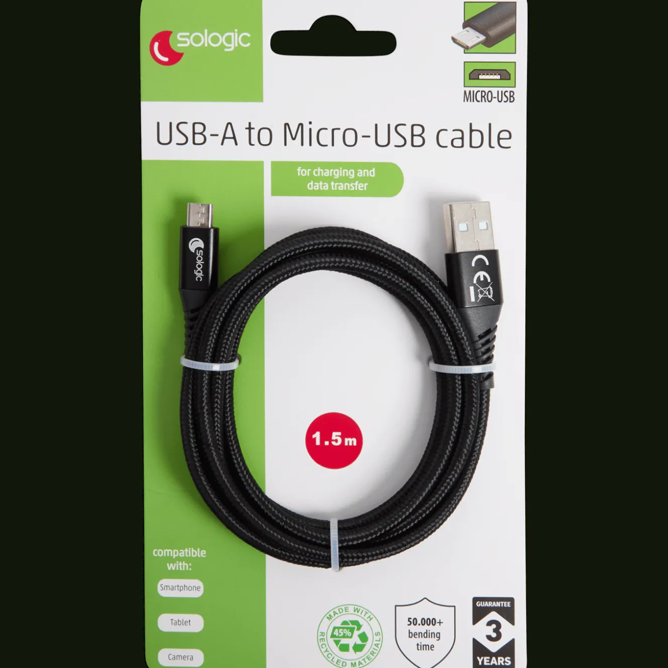 Câbles Et Répartiteur*Action Câble de charge et de transfert de données Sologic Micro-USB