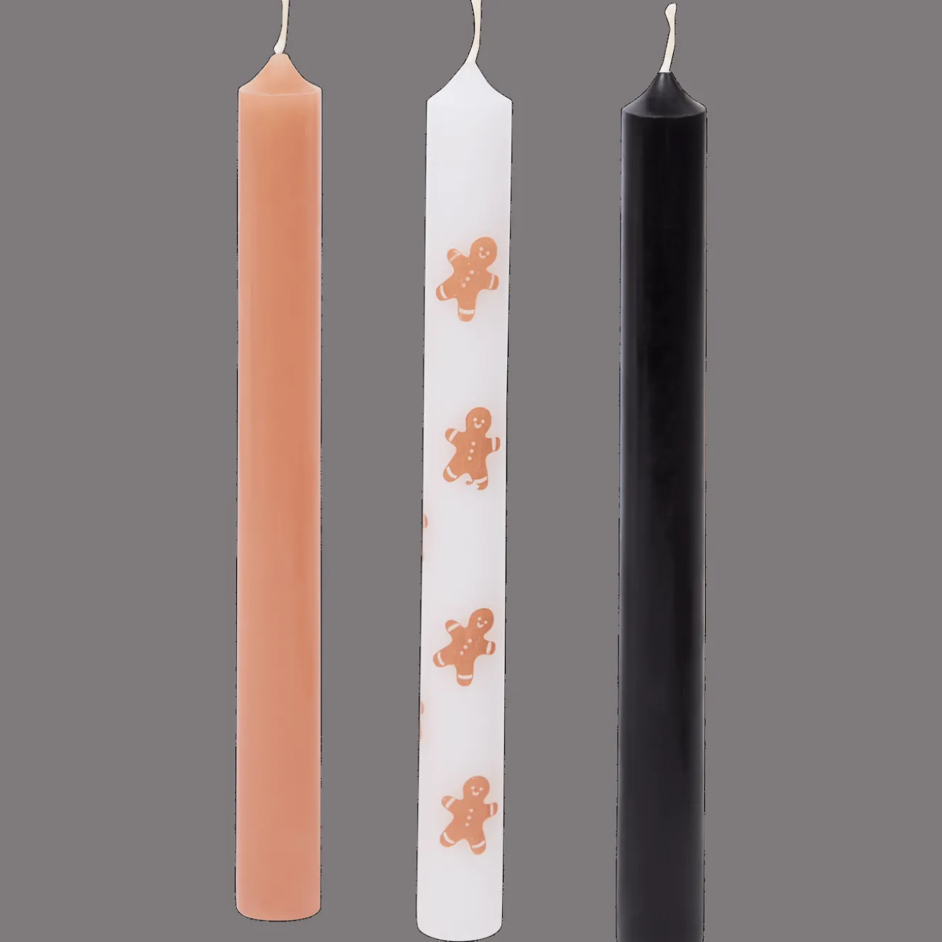 Bougies*Action Chandelles avec imprimé de Noël
