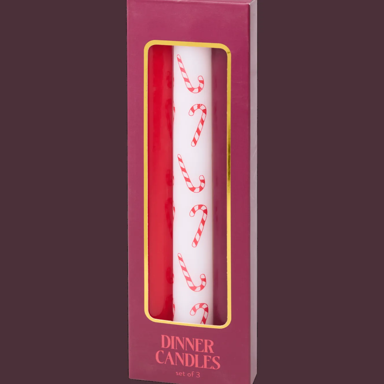 Bougies*Action Chandelles avec imprimé de Noël