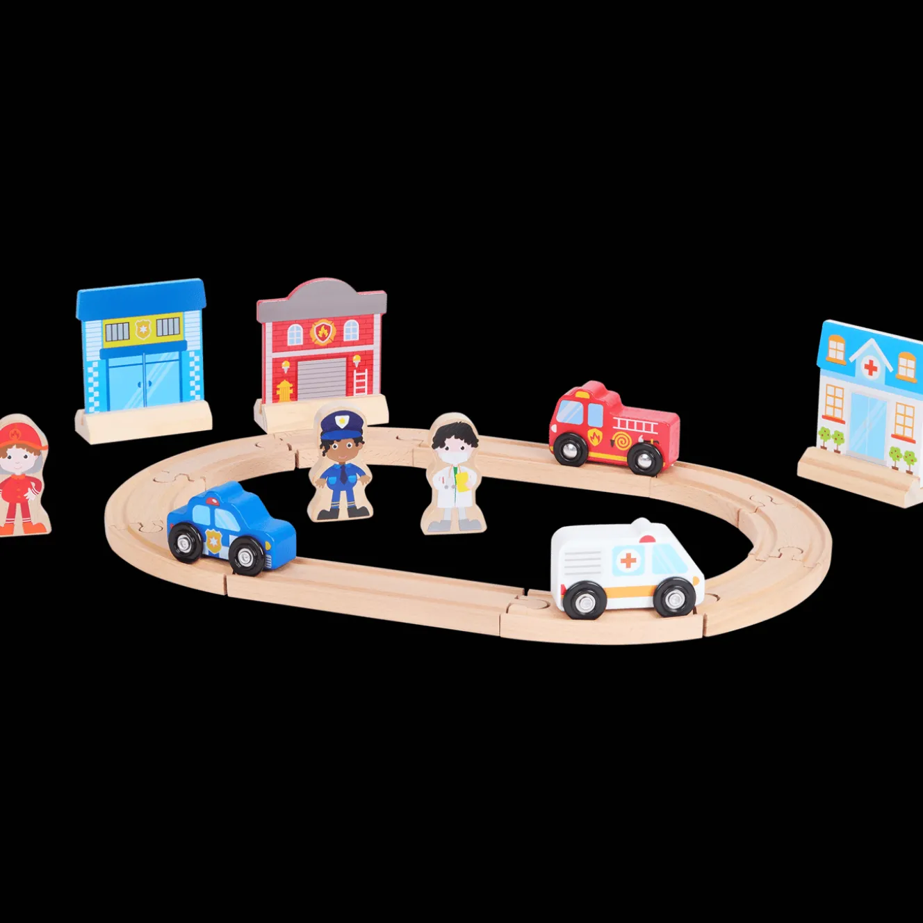 Jouets En Bois*Mini Matters Circuit et petites voitures en bois