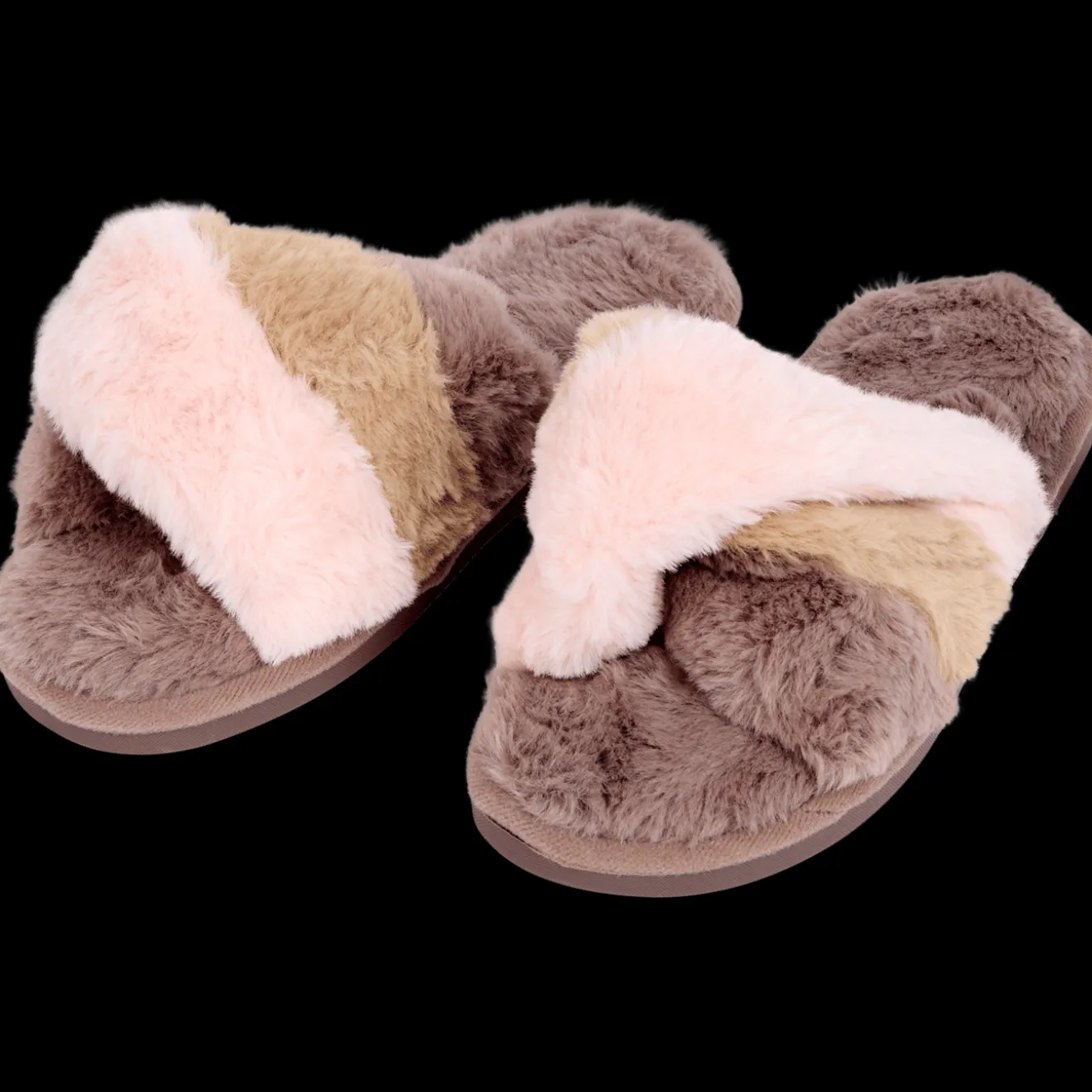 Chaussures*Action Claquettes en fausse fourrure