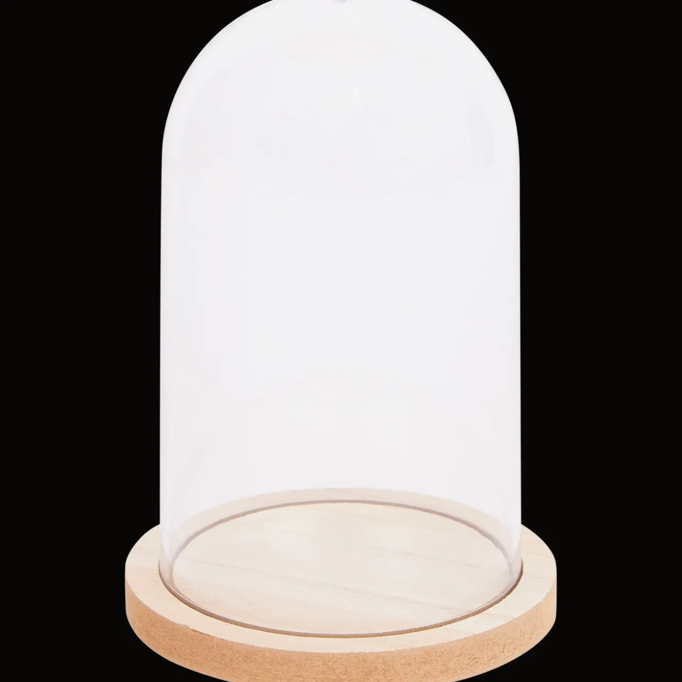 Accessoires Pour La Maison*Action Cloche avec socle en bois Seasons & Style
