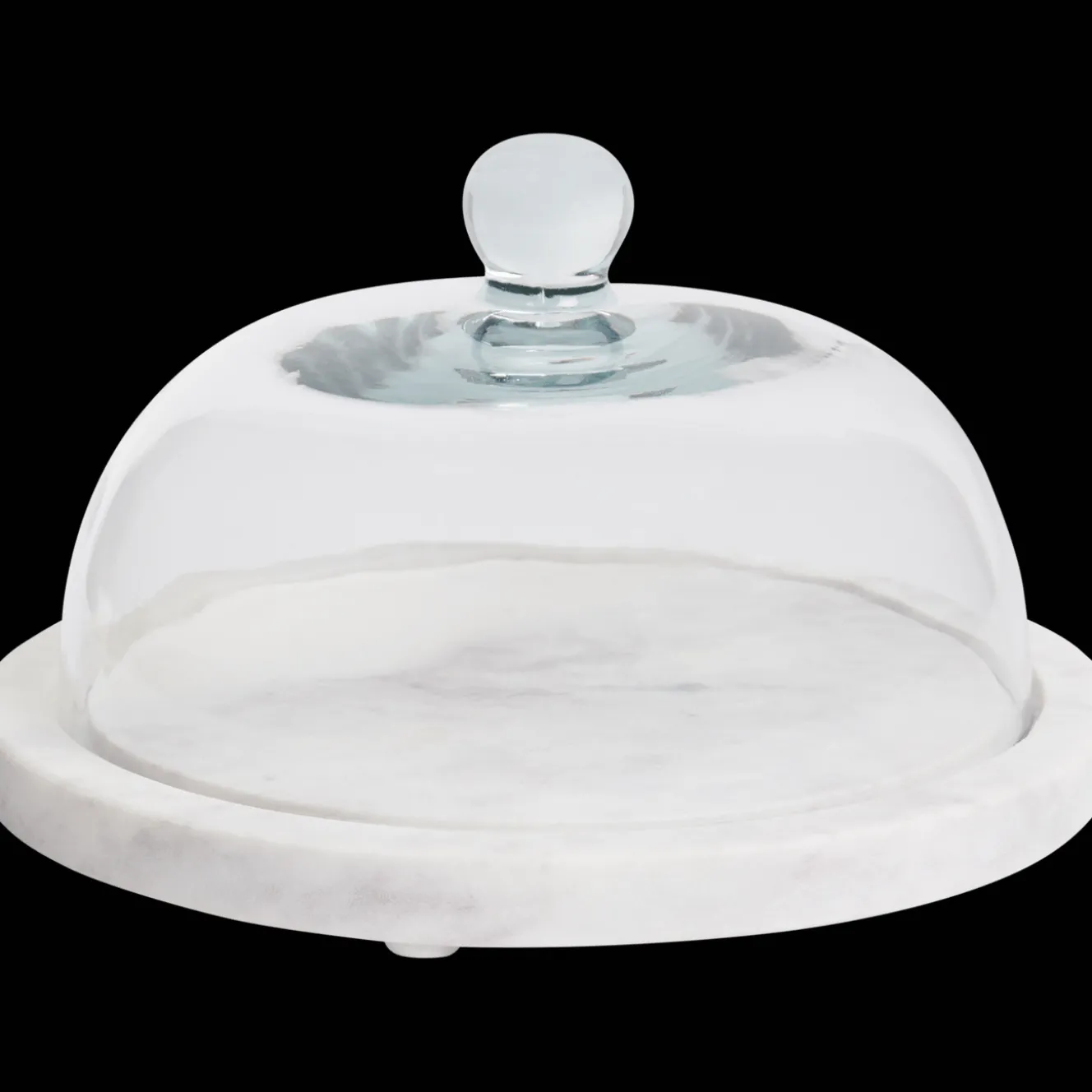 Plateaux*Action Cloche sur un plateau en marbre