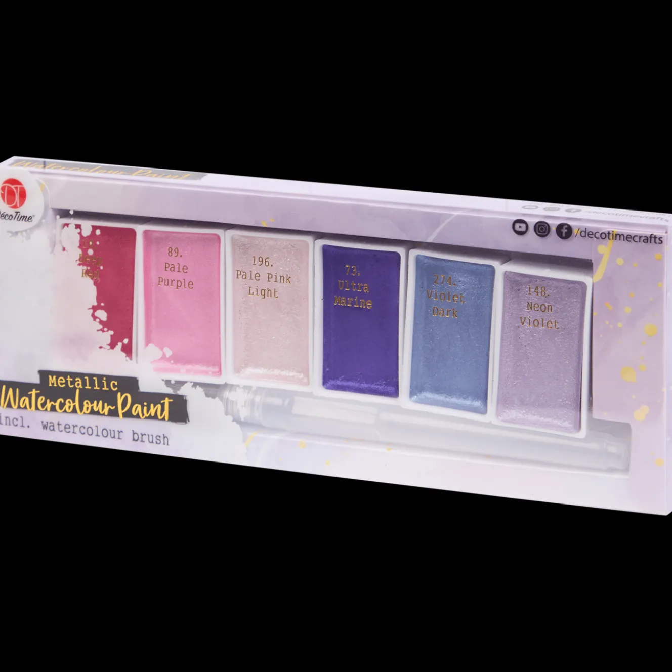 Peindre*Action Coffret d'aquarelles métallisées DécoTime
