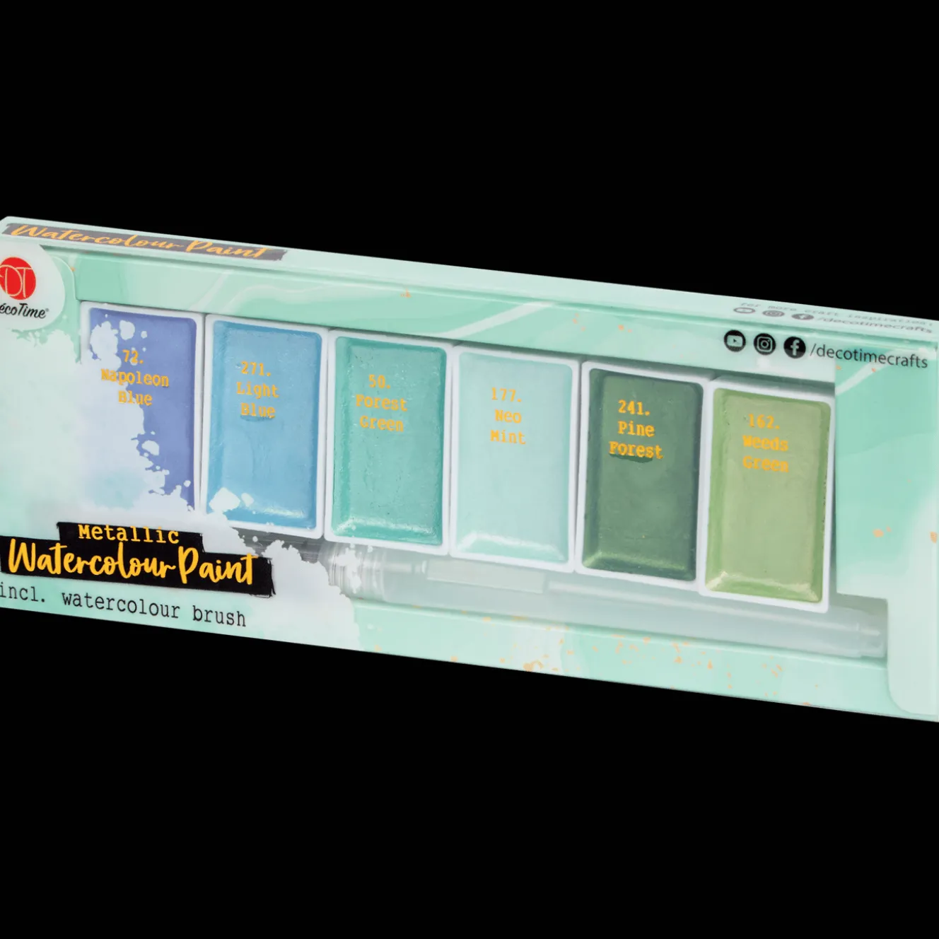 Peindre*Action Coffret d'aquarelles métallisées DécoTime