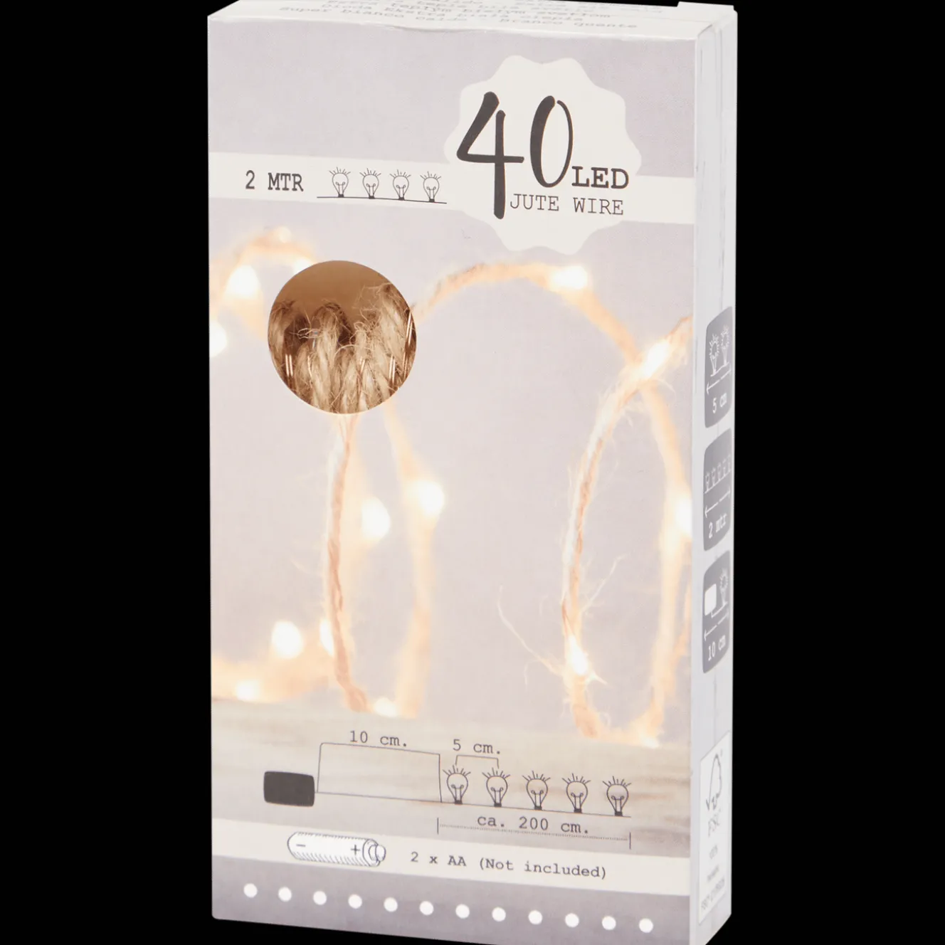 Accessoires Pour La Maison*Action Corde de jute avec éclairage LED