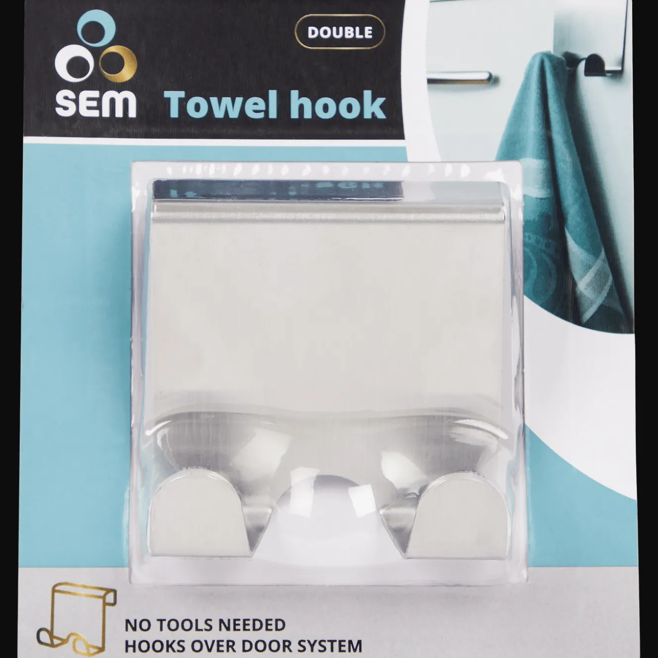 Accessoires Pour Salle De Bains Et Toilettes*Action Double crochet à serviette