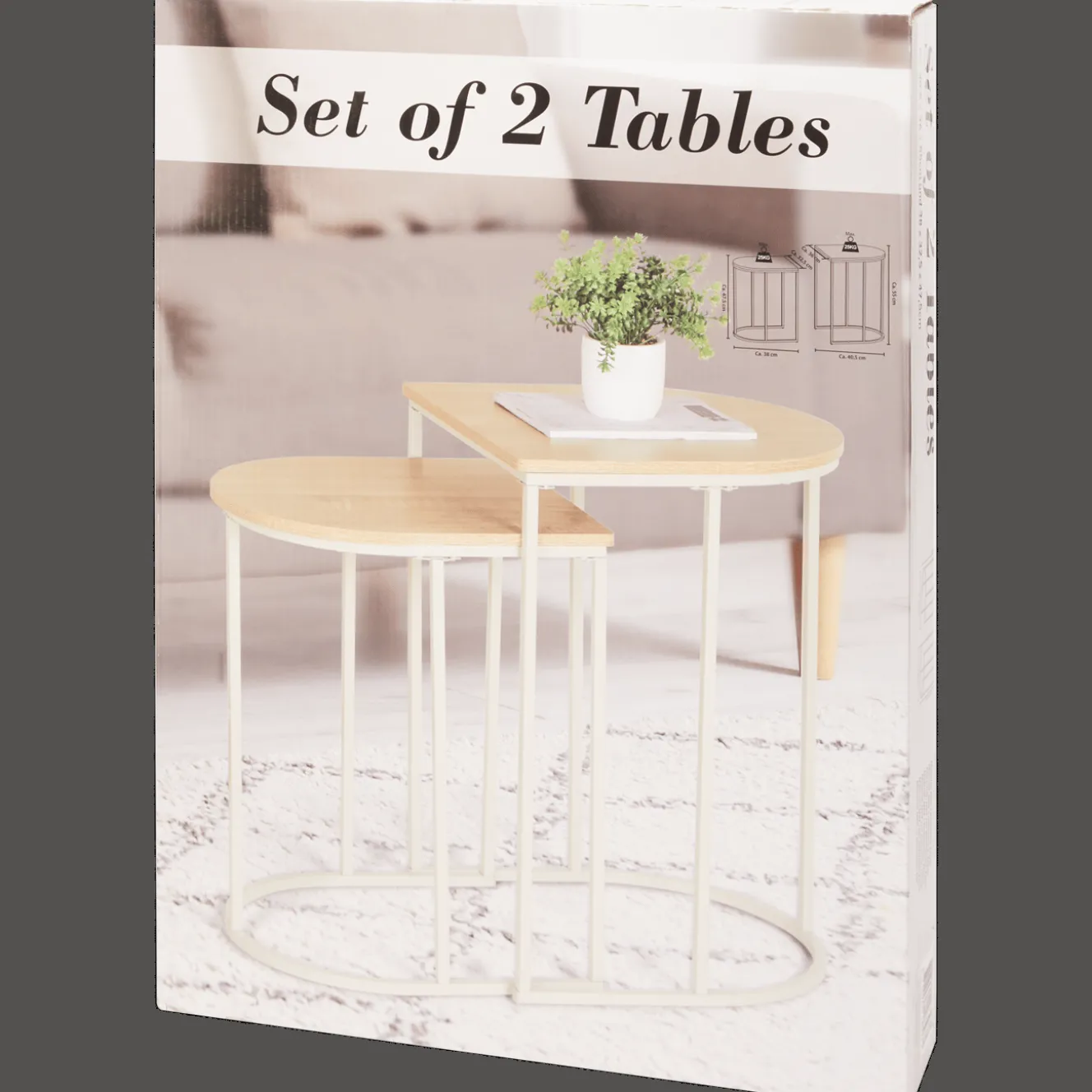 Accessoires Pour La Maison*Action Ensemble de 2 tables d’appoint