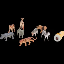 Jeux*Action Figurines d'animaux avec lampe projecteur