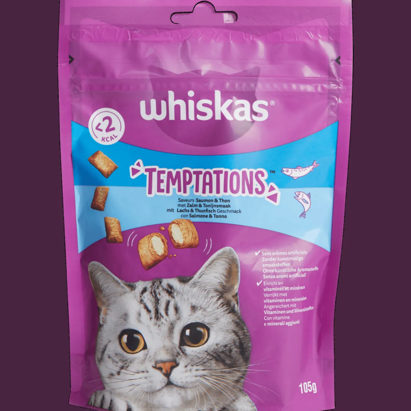 Chat|Alimentation*Whiskas Friandises pour chat Temptations Saumon et fruits de mer