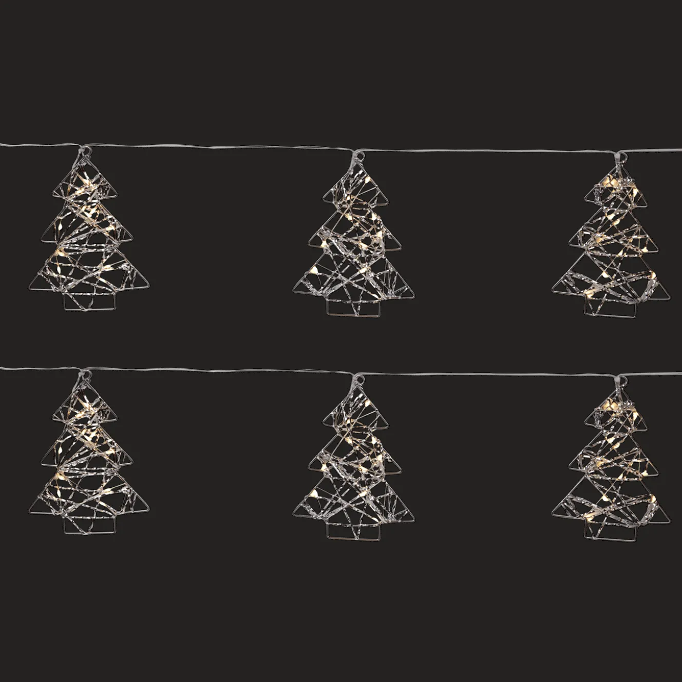 Décoration Saisonnière*Action Guirlande lumineuse sapins ou étoiles