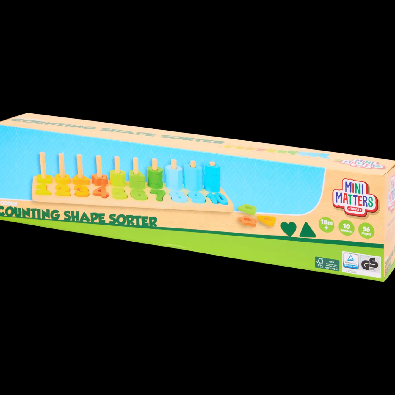 Jouets Pour Bébés*Mini Matters Jeu de tri chiffres en bois