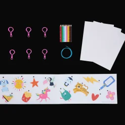 Bricolage*SES Kit porte-clés avec film thermorétractable