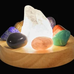 Lampes*Action Lampe 7 chakras avec cristaux Deluxa