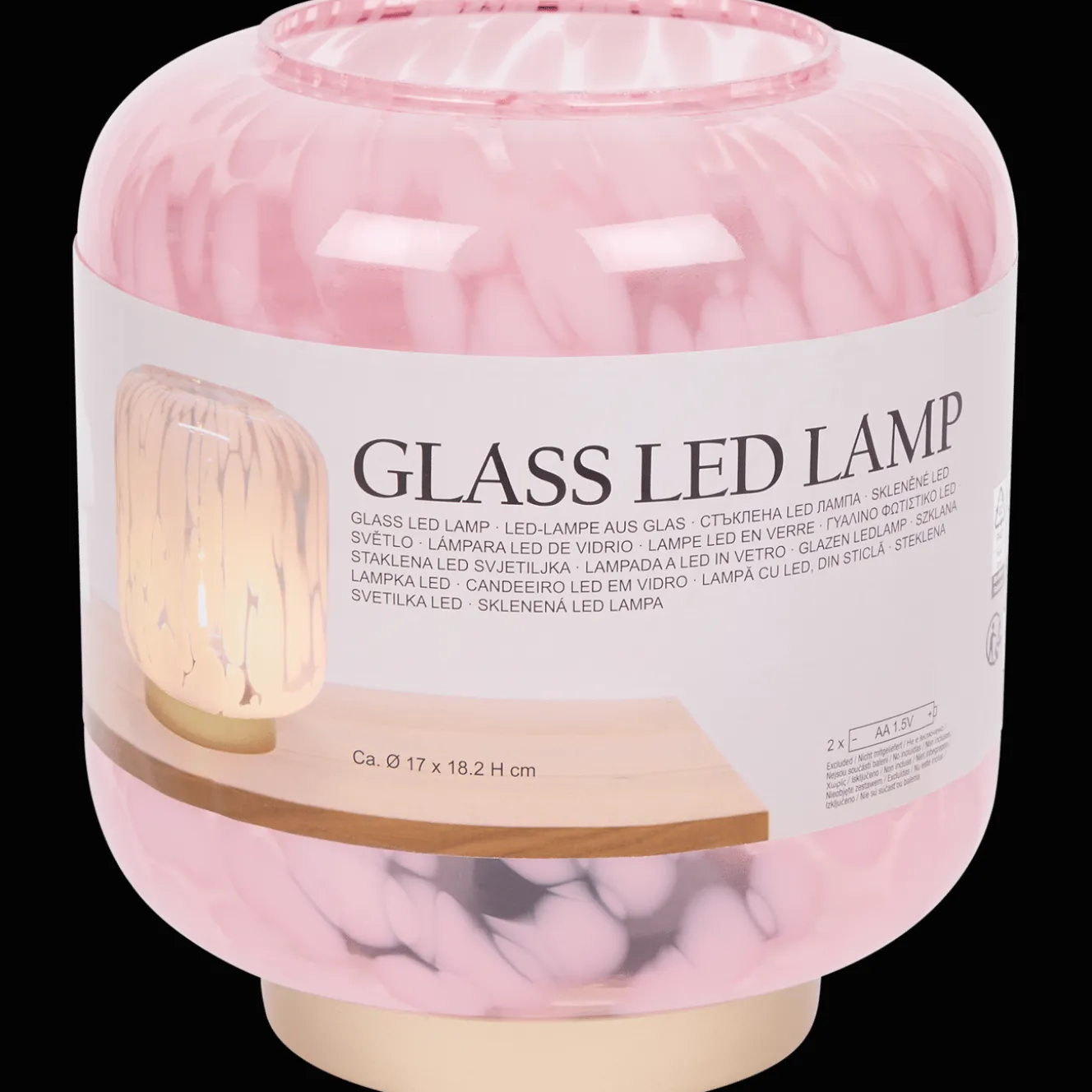Lampes*Action Lampe de table en verre