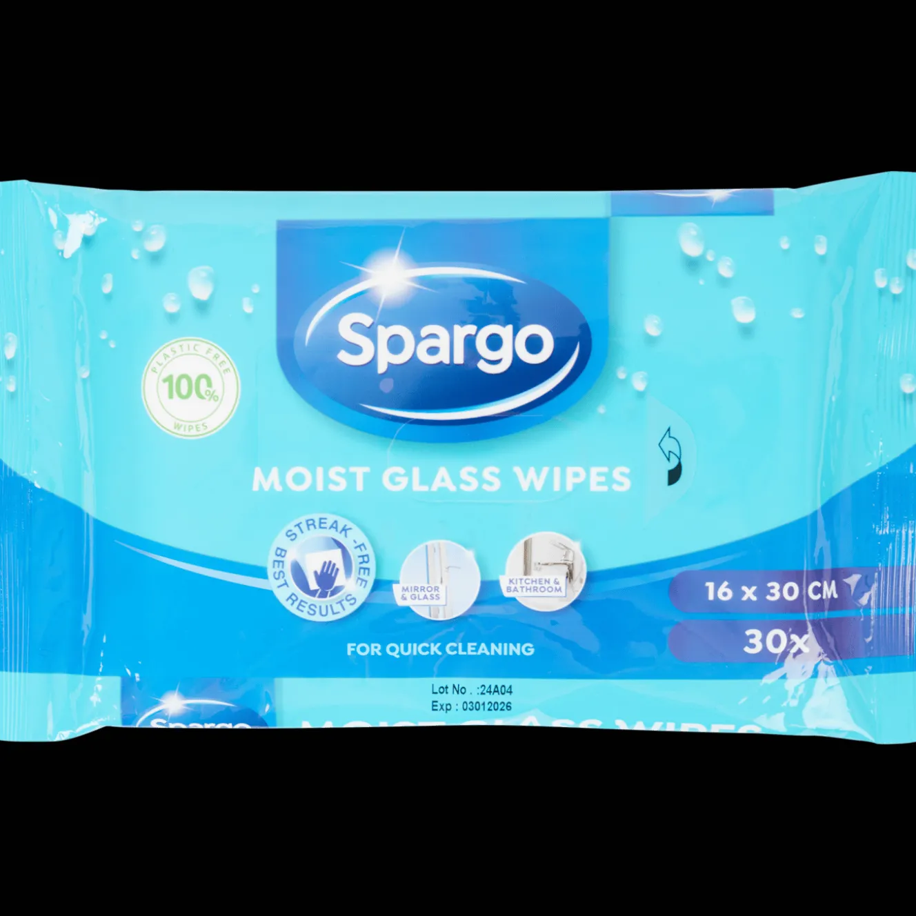 Produits D'Entretien*Spargo Lingettes humides pour verre