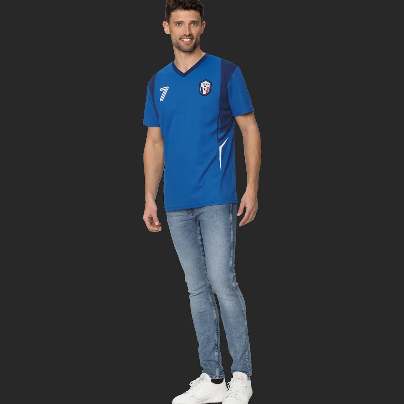 Vêtements*Action Maillot de football aux couleurs de la France
