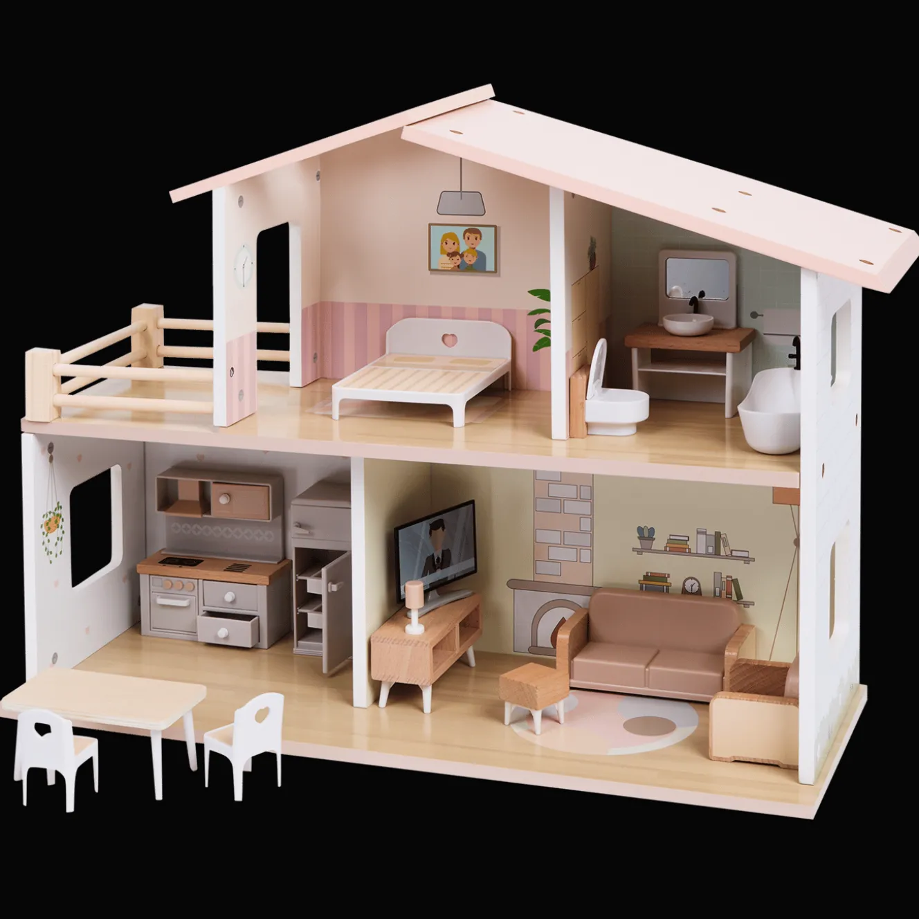 Jeux*Mini Matters Maison de poupée en bois