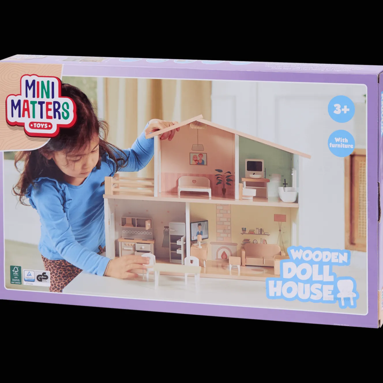 Jeux*Mini Matters Maison de poupée en bois