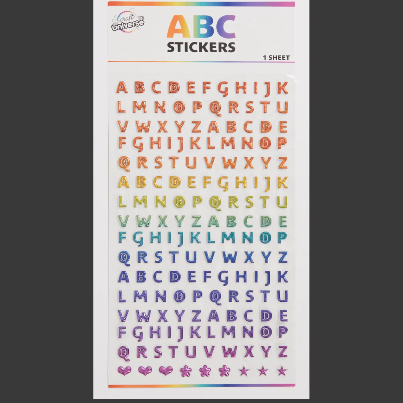Bricolage*Action Mini-autocollants alphabet Craft Universe