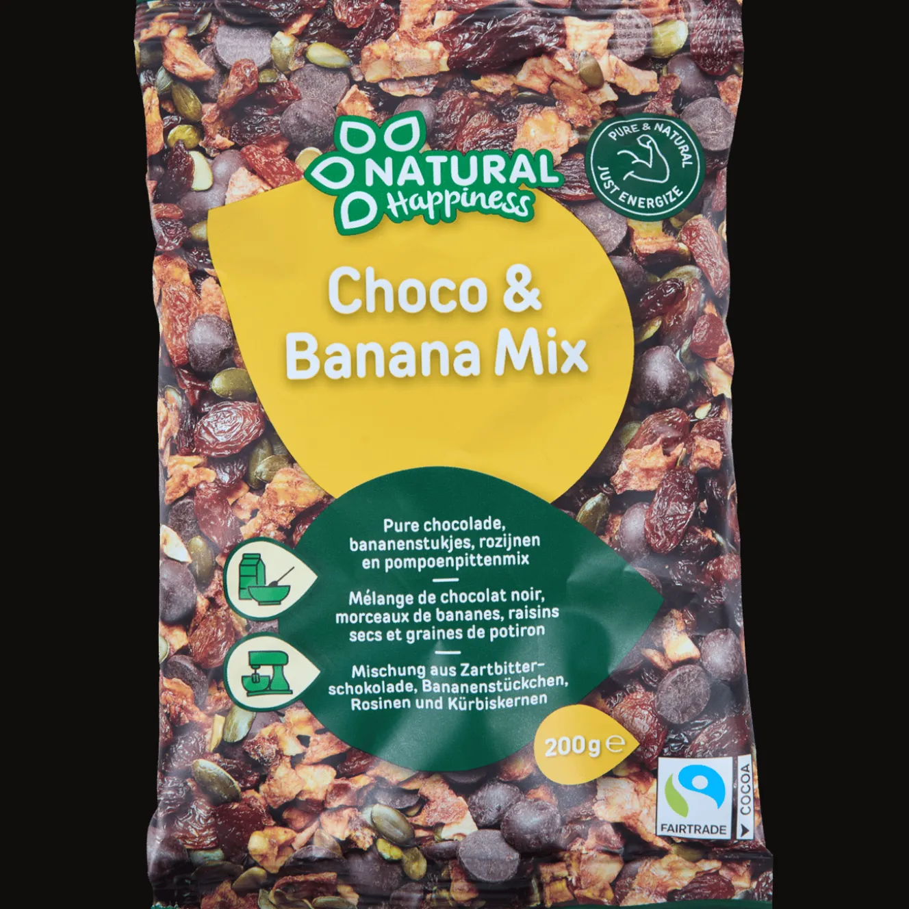 Alimentation*Action Mélange de chocolat et fruits secs Natural Happiness
