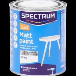 Peinture*Spectrum Peinture mate 2-en-1 Blanc